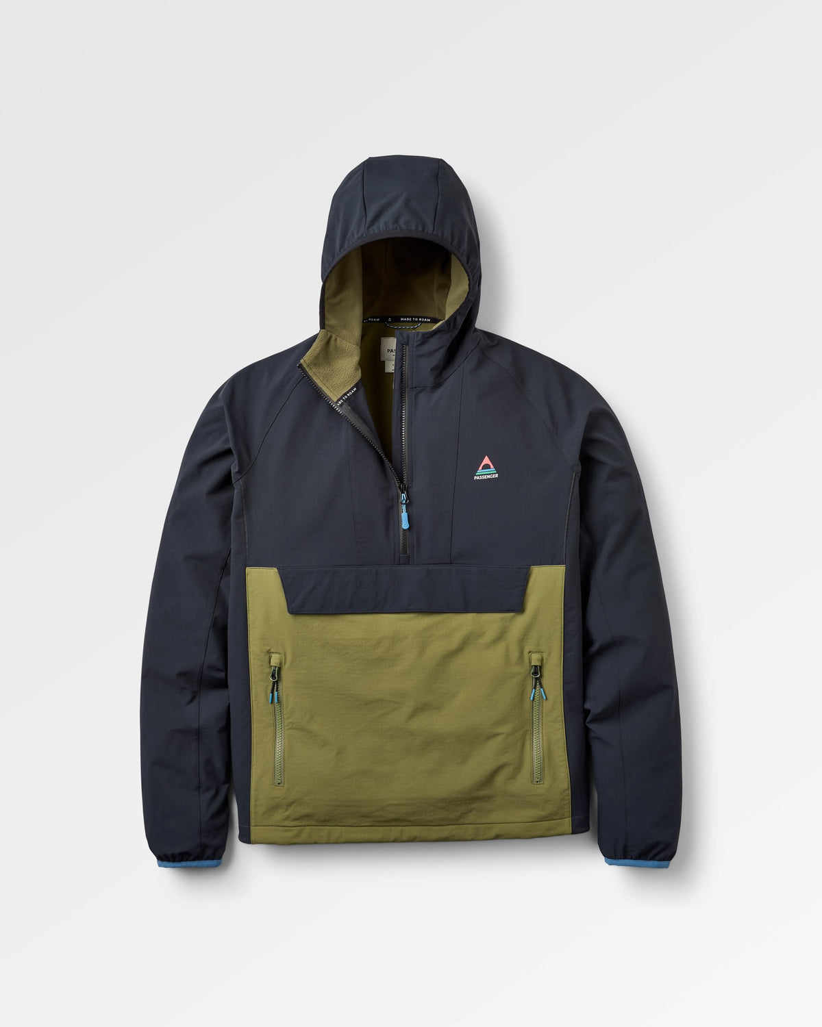Roamer Light Softshell Anorak - Black/Khaki - Flatlay