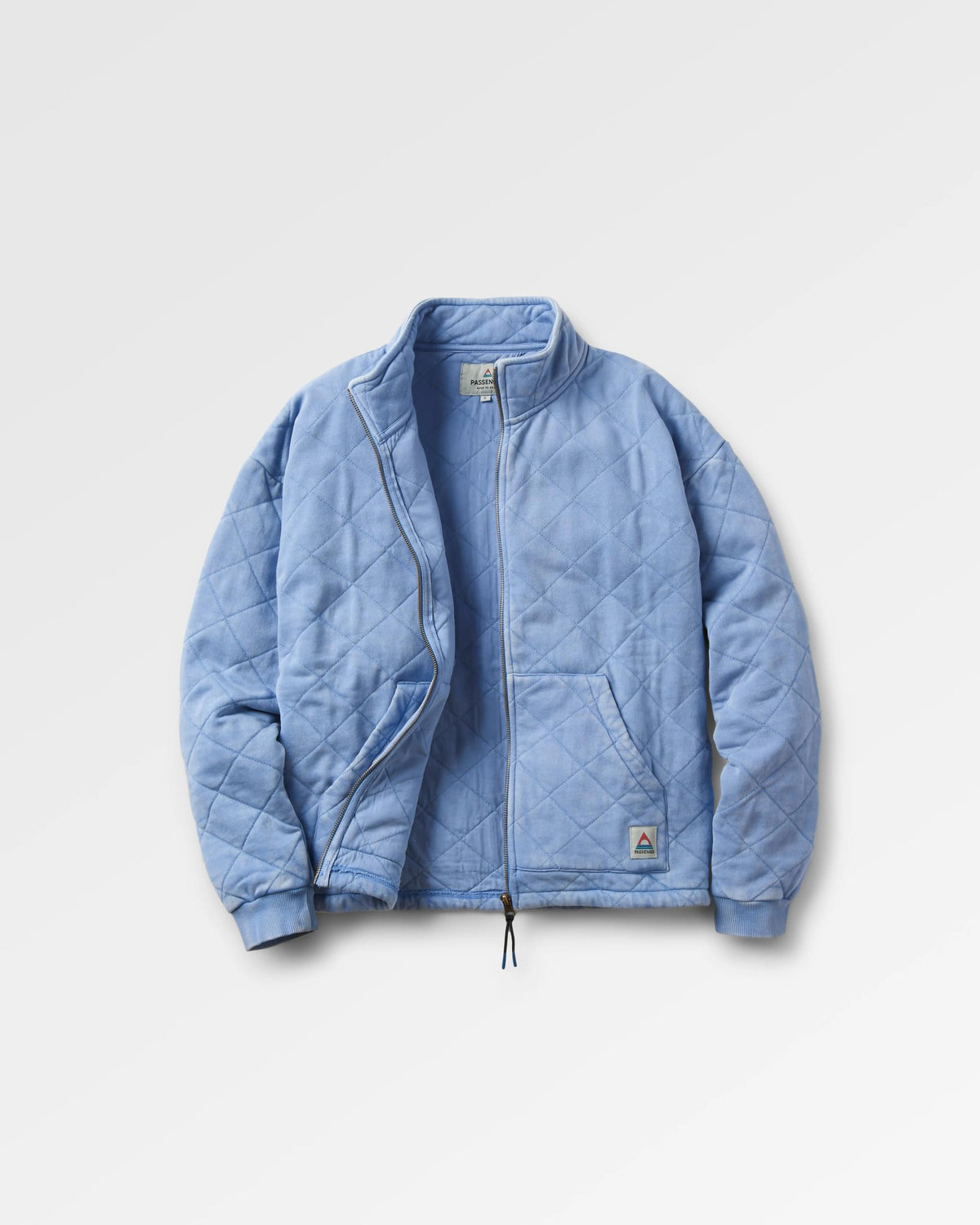Clementine Quilted Zip-Through - Cornflower - Flatlay