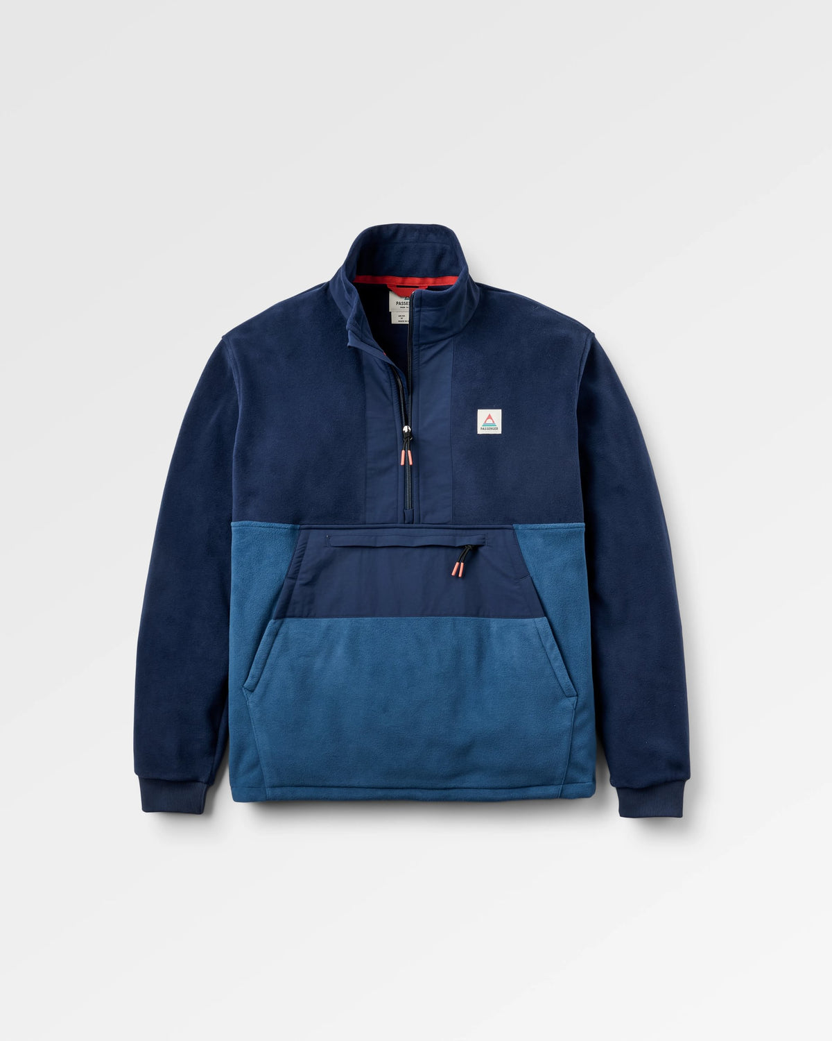 Woodland Hoodless 1/2 Zip Polartec® Fleece - Rich Navy/Dark Denim - Flatlay