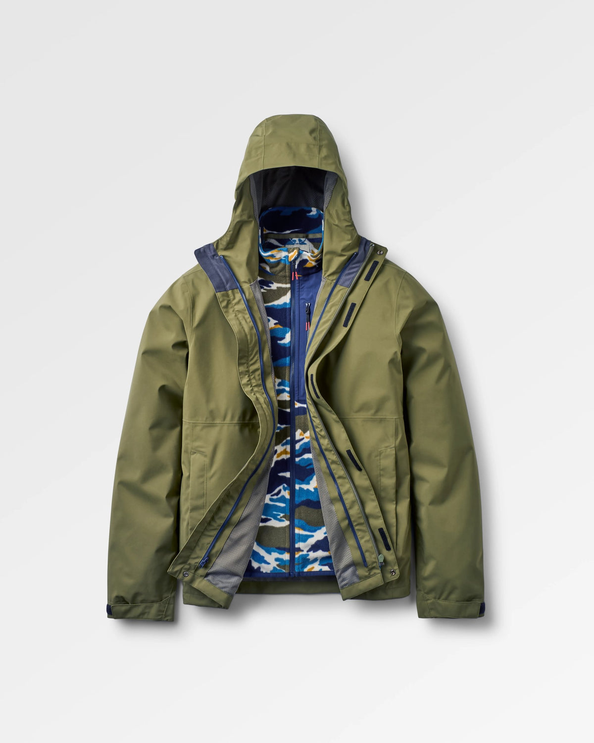 Graniteridge Waterproof 3 in 1 Jacket - Khaki - Flatlay
