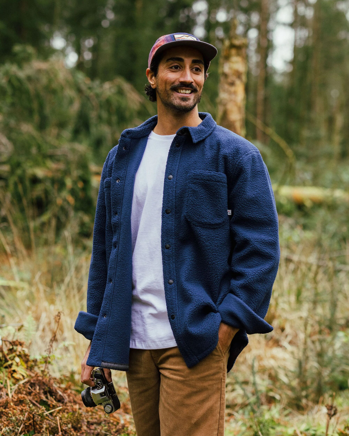 Backcountry Sherpa Fleece Shirt - Rich Navy - Lifestyle