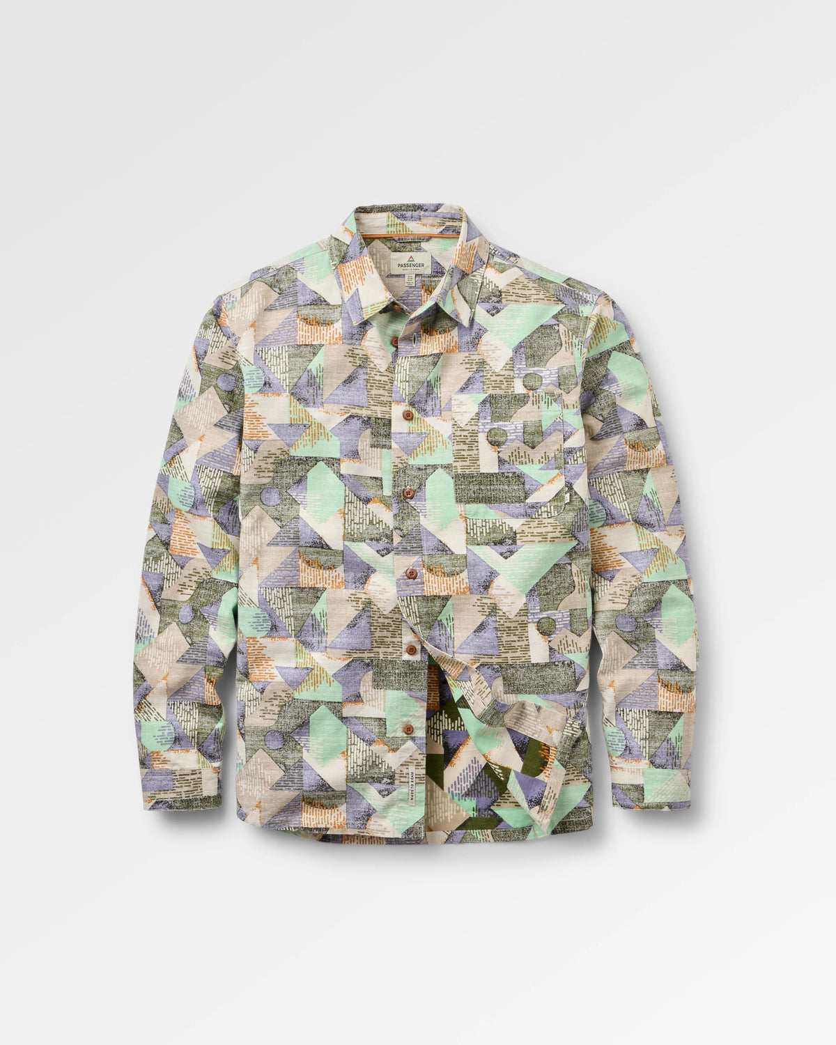 Amboro Shirt - Mosaic Mountain Khaki - Flatlay