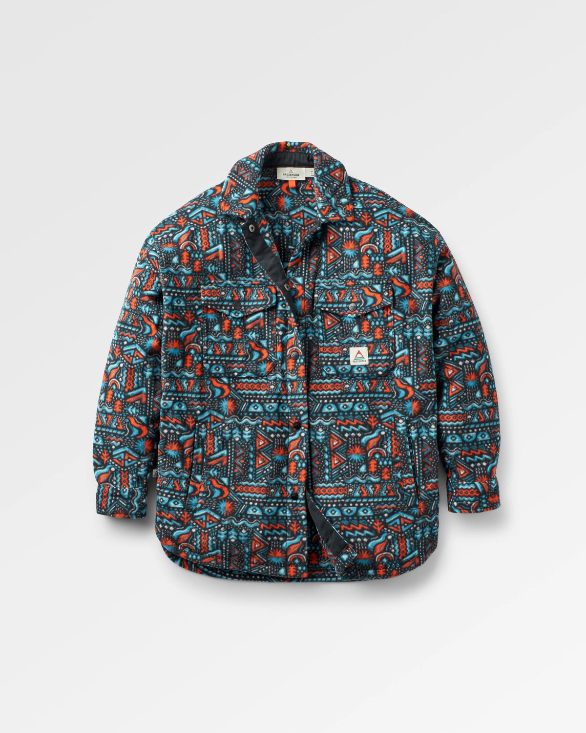 East Polar Fleece Shirt - Elemental Geo Black - Flatlay