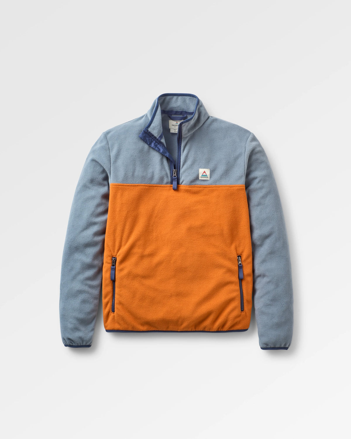 Set Off Polar 1/4 Zip Fleece - Sunset Orange/Storm Grey - Flatlay