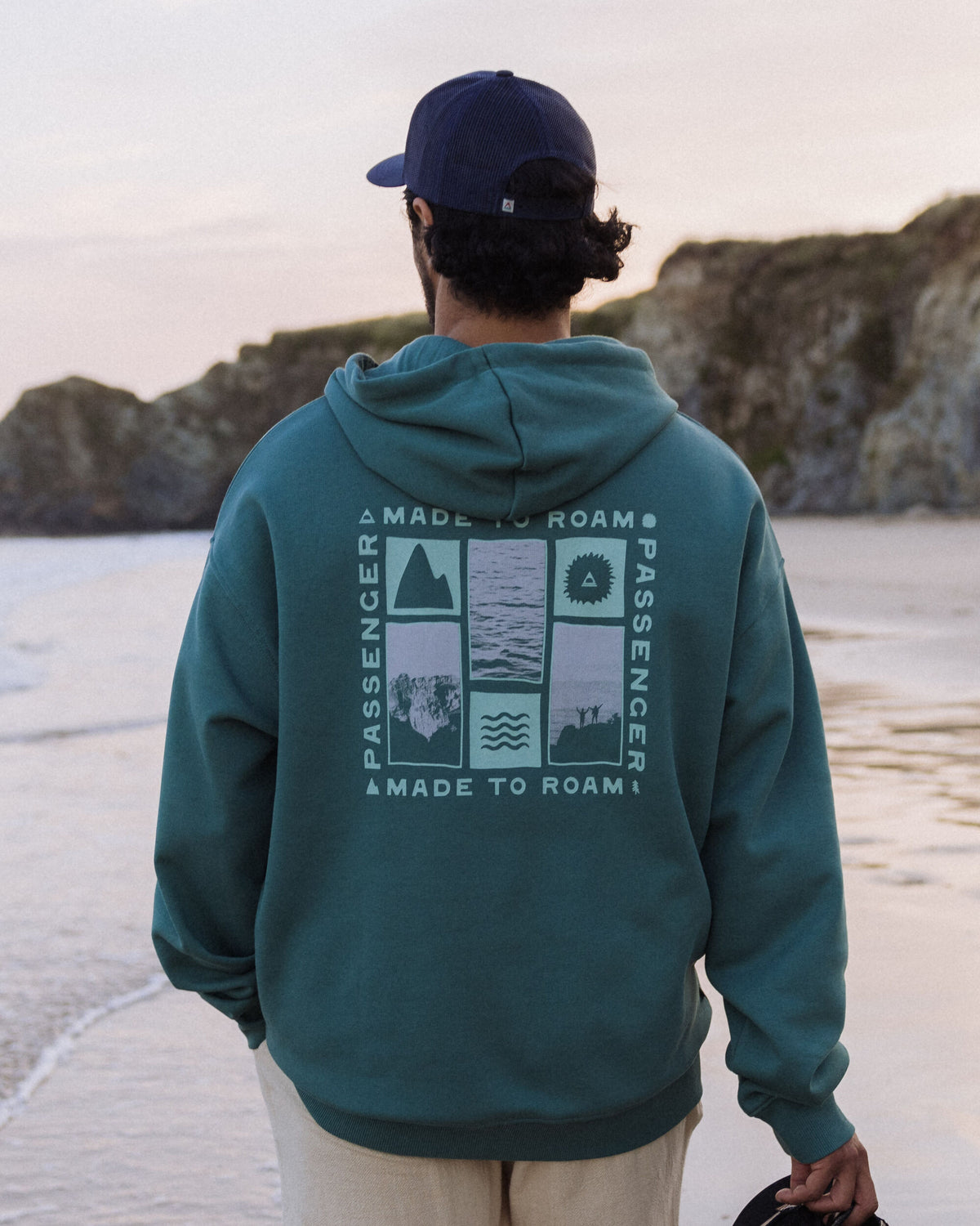 Snapshot Cotton Relaxed Fit Hoodie - Deep Ocean - Lifestyle