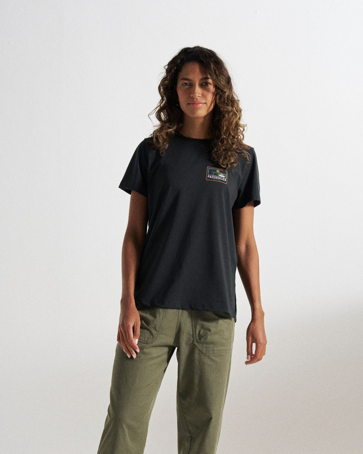 Roamer Women's Drirelease® Active T-Shirt - Black - Studio Model