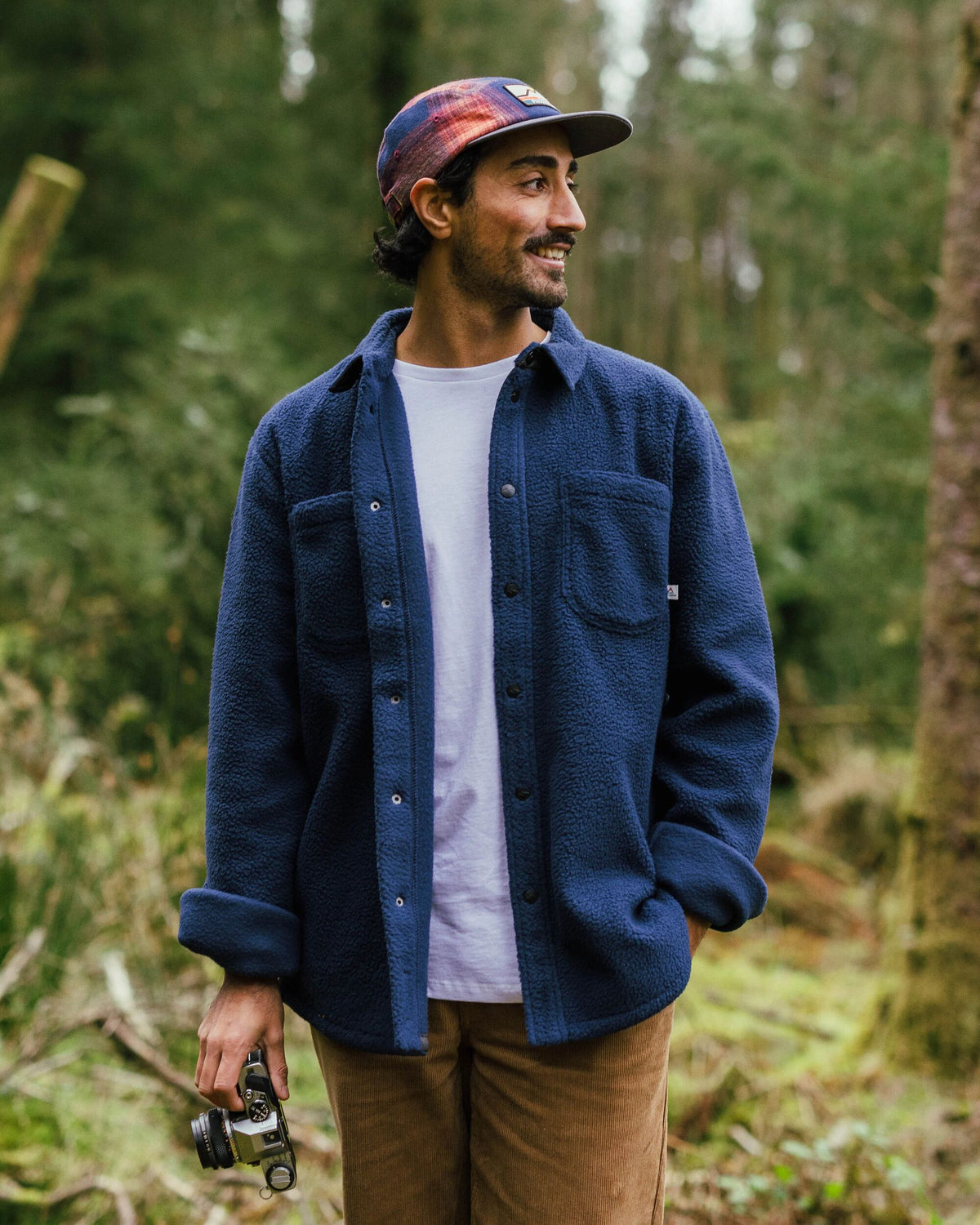 Backcountry Sherpa Fleece Shirt - Rich Navy - Lifestyle