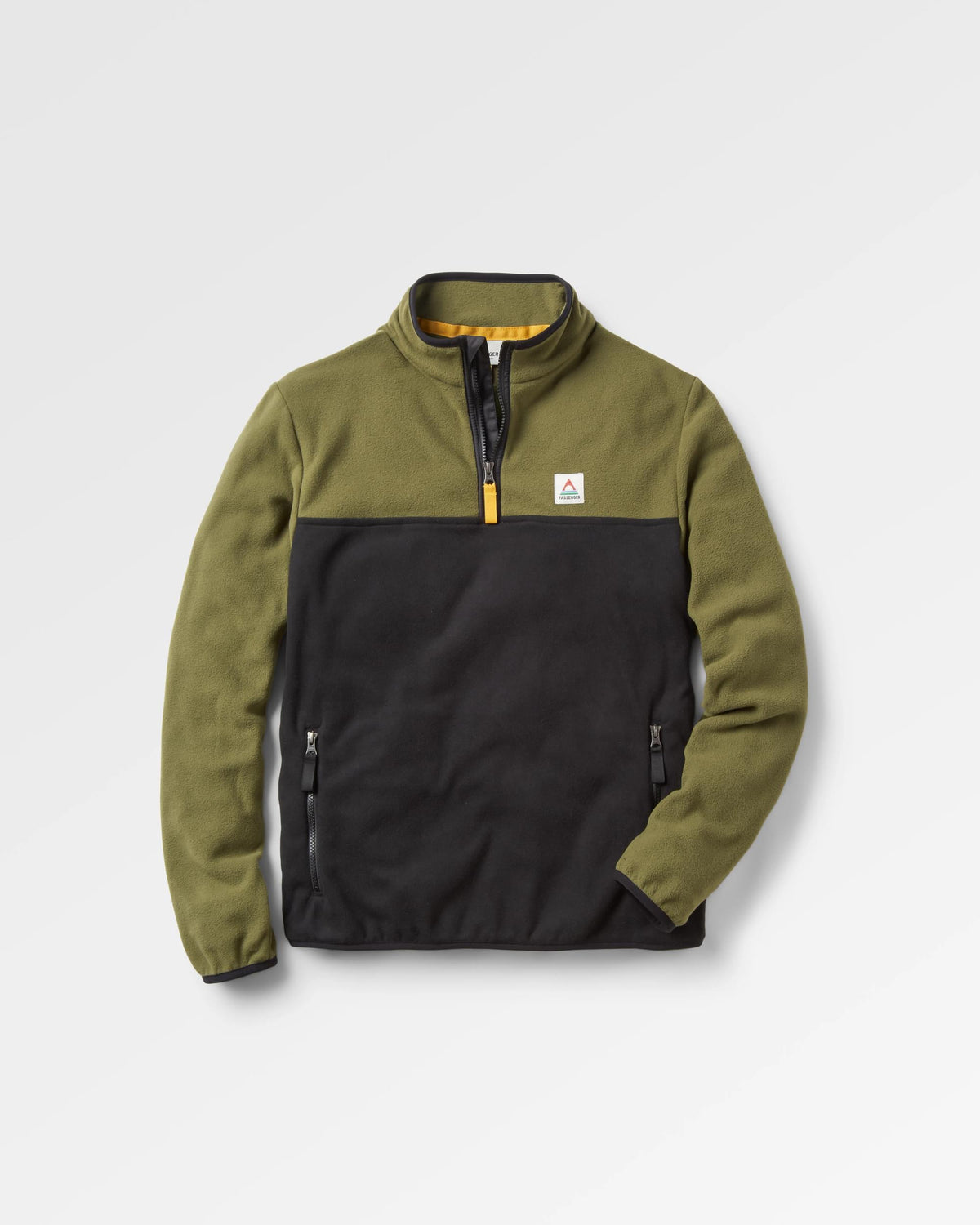 Set Off Polar 1/4 Zip Fleece - Khaki - Flatlay