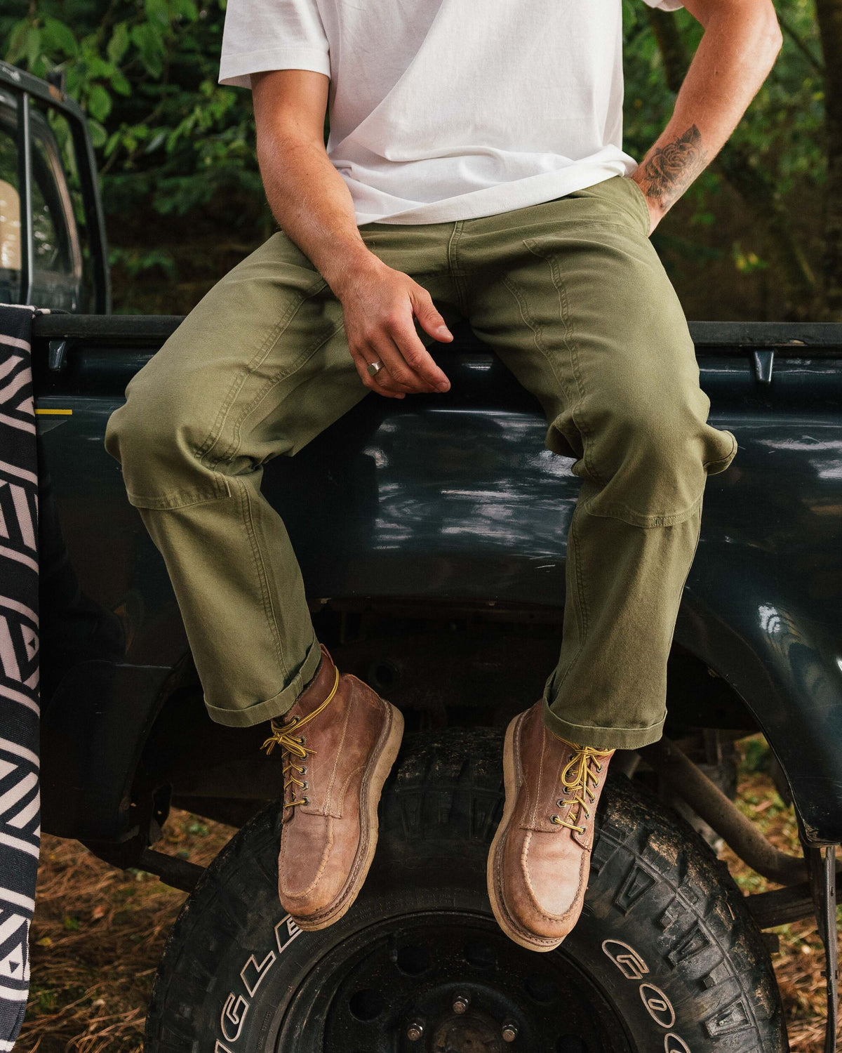 Vantage Cotton Canvas Trouser - Khaki - Lifestyle