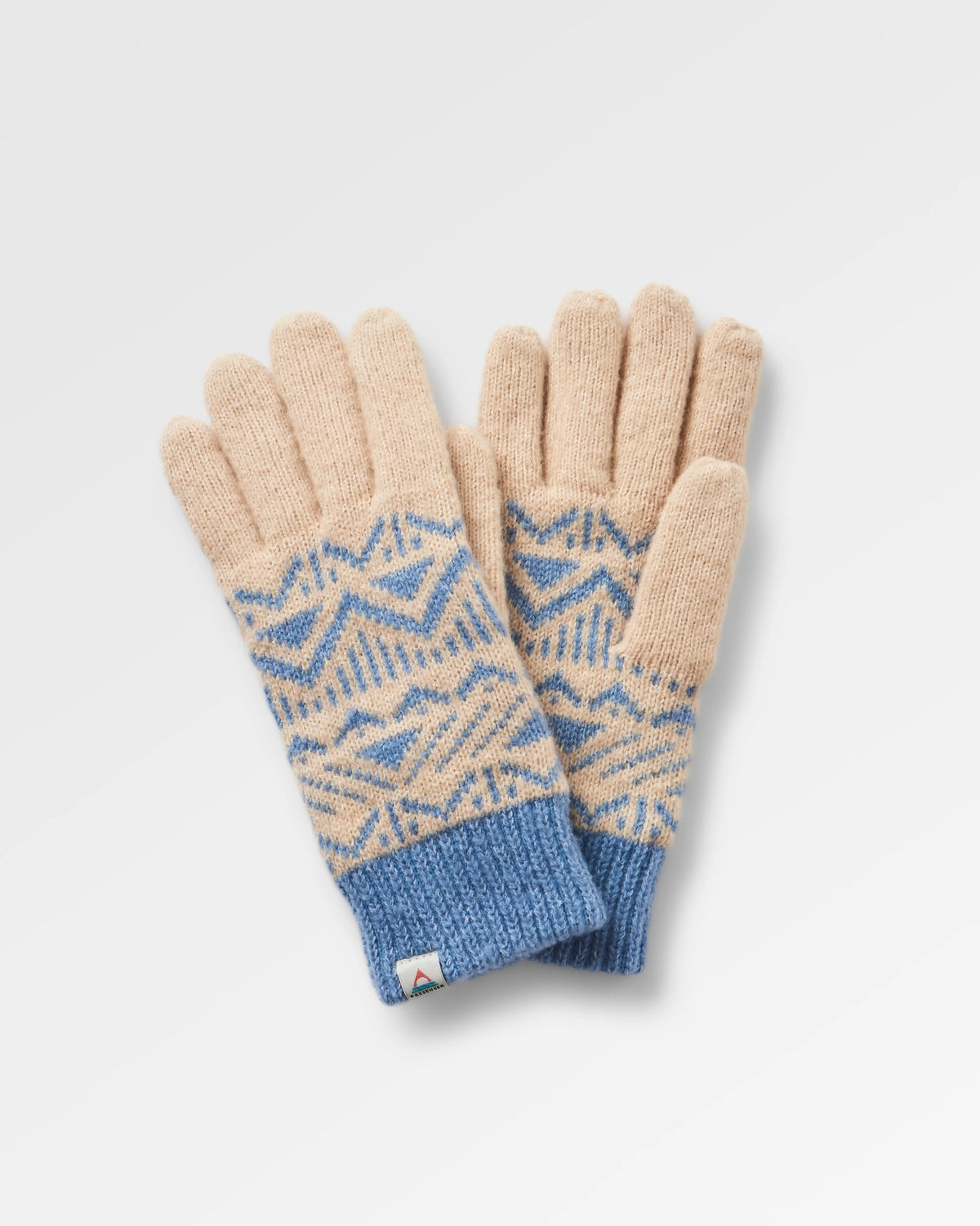 Nurture Knitted Gloves - Faded Denim/Stone - Flatlay
