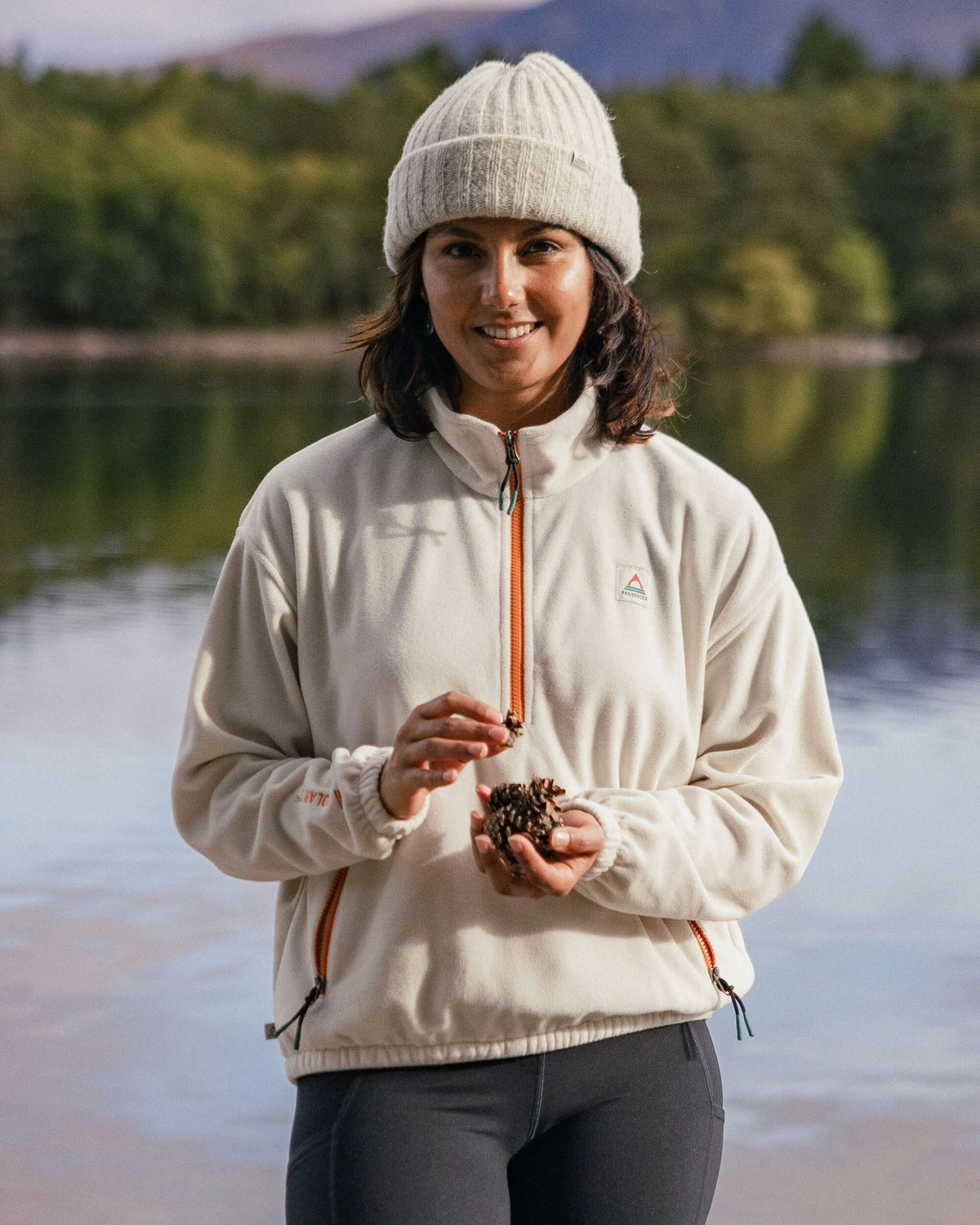 Ayla Micro Polartec® Fleece - Vintage White - Lifestyle
