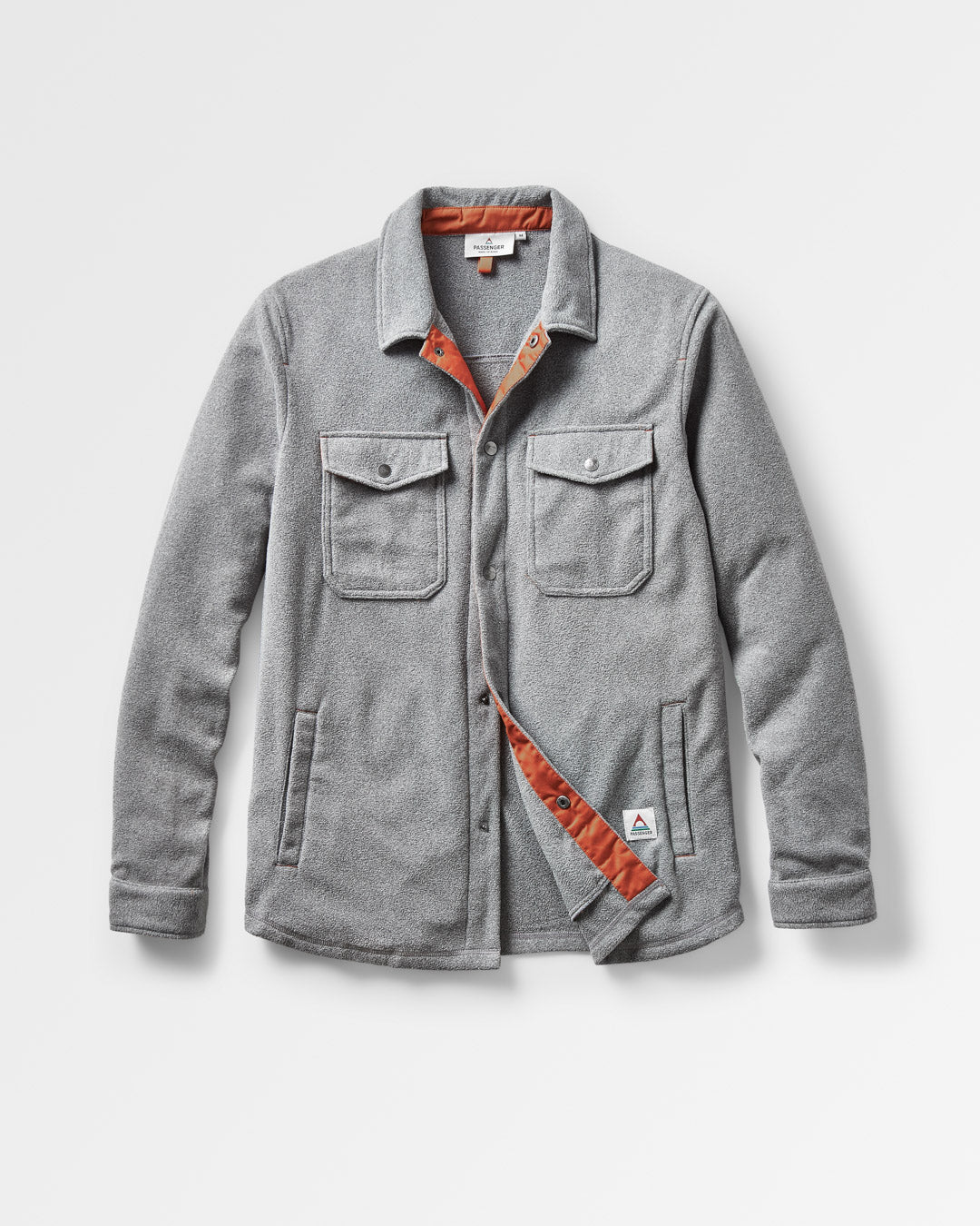 Maple Polar Fleece Shirt - Grey Marl - Flatlay