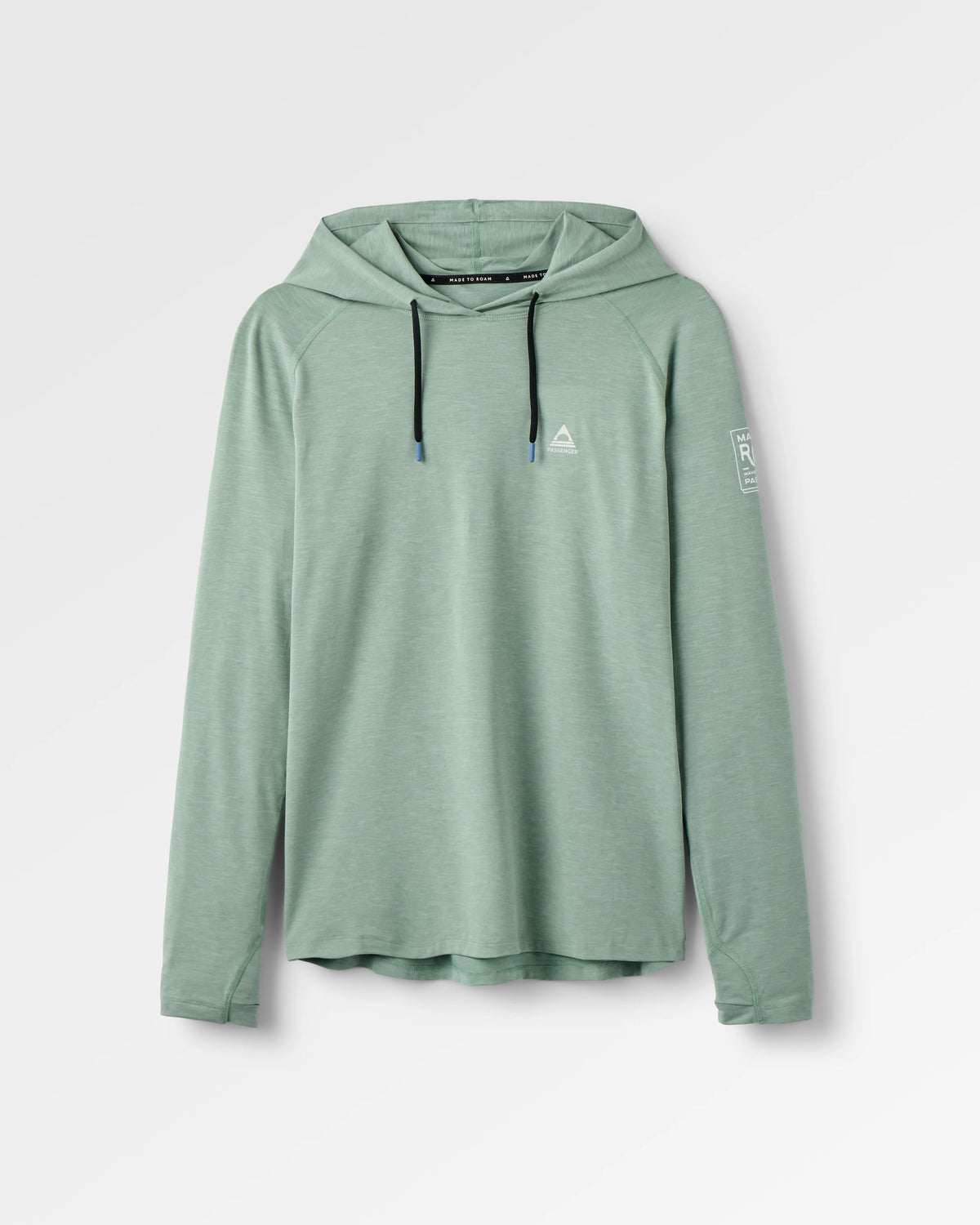 Light Ray Hooded UPF50 LS T-Shirt - Pistachio Marl - Flatlay