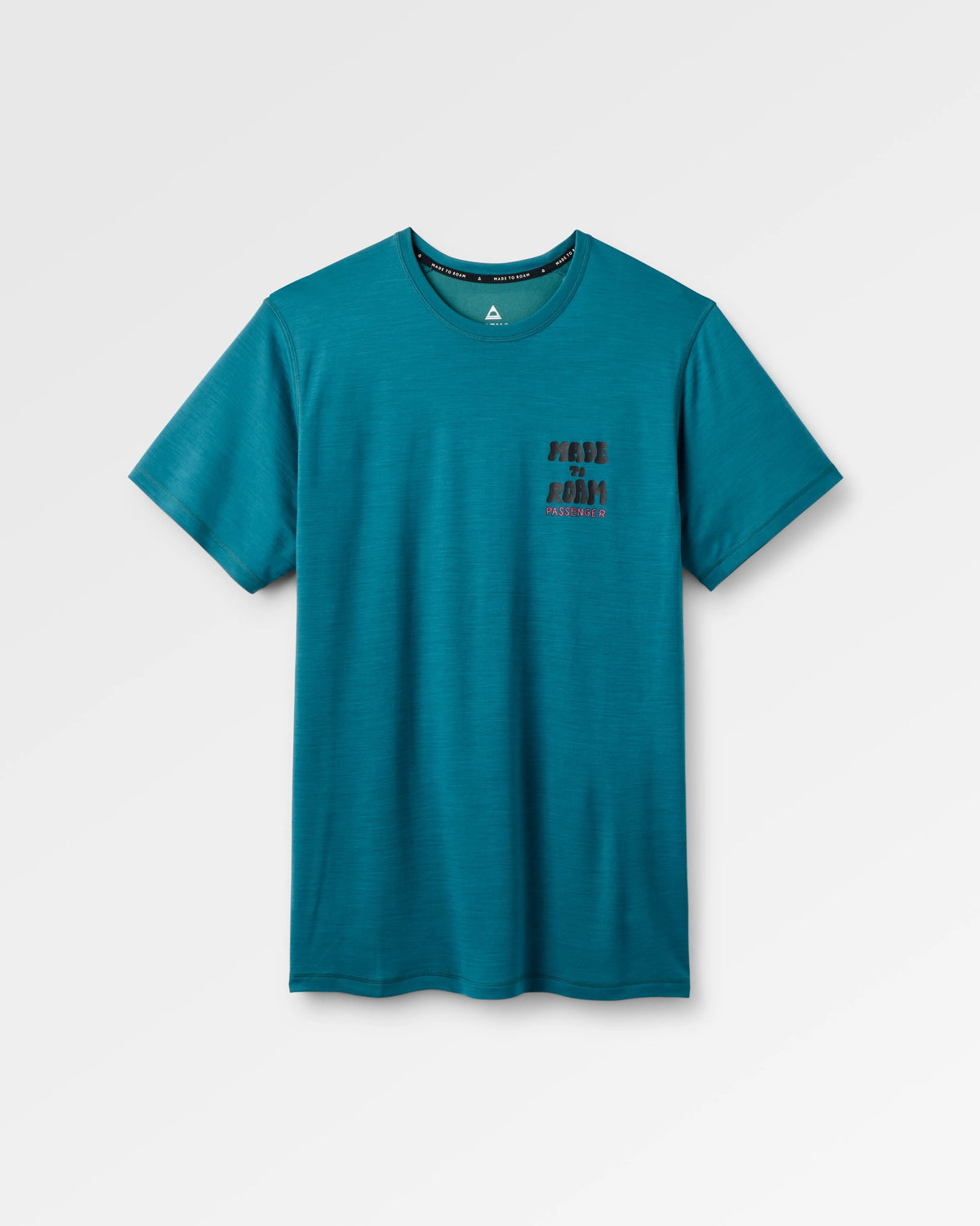 Camp Lost Lightweight Merino Blend T-Shirt - Mediterranean - Flatlay