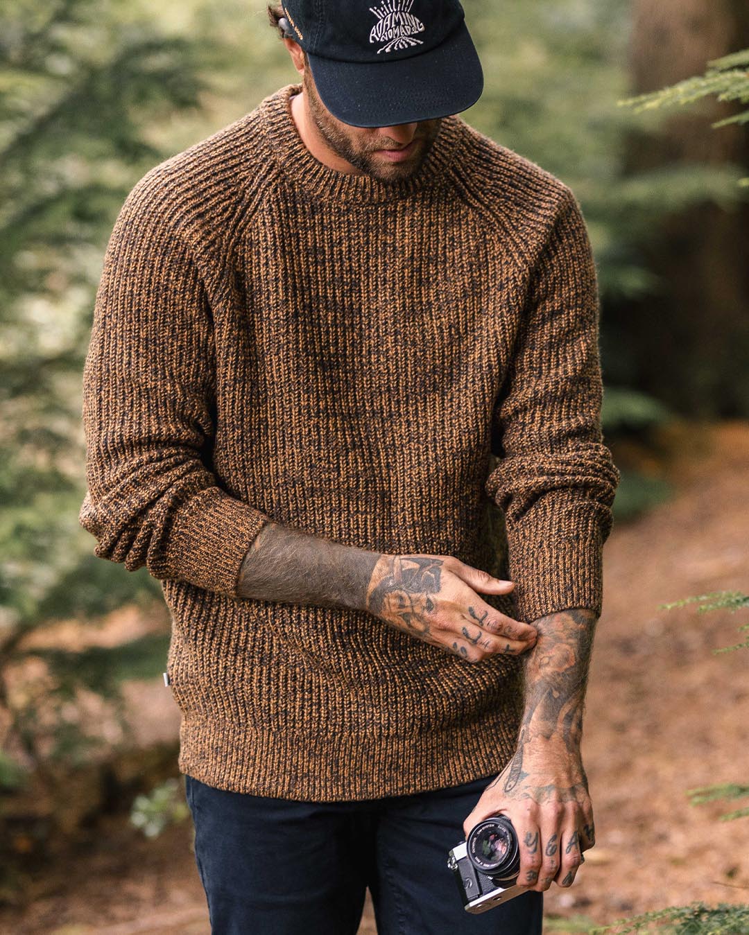 Fog Knitted Jumper - Dusty Ochre - Lifestyle