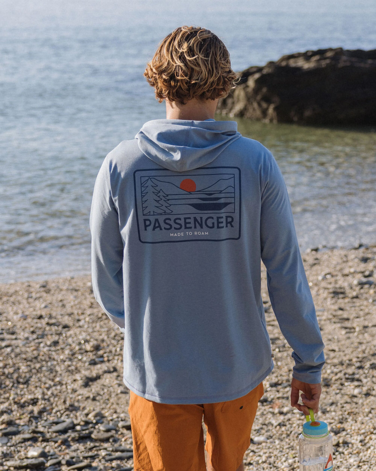 Roamscreen UPF50 Drirelease® Men's Hoodie - Faded Denim - Lifestyle