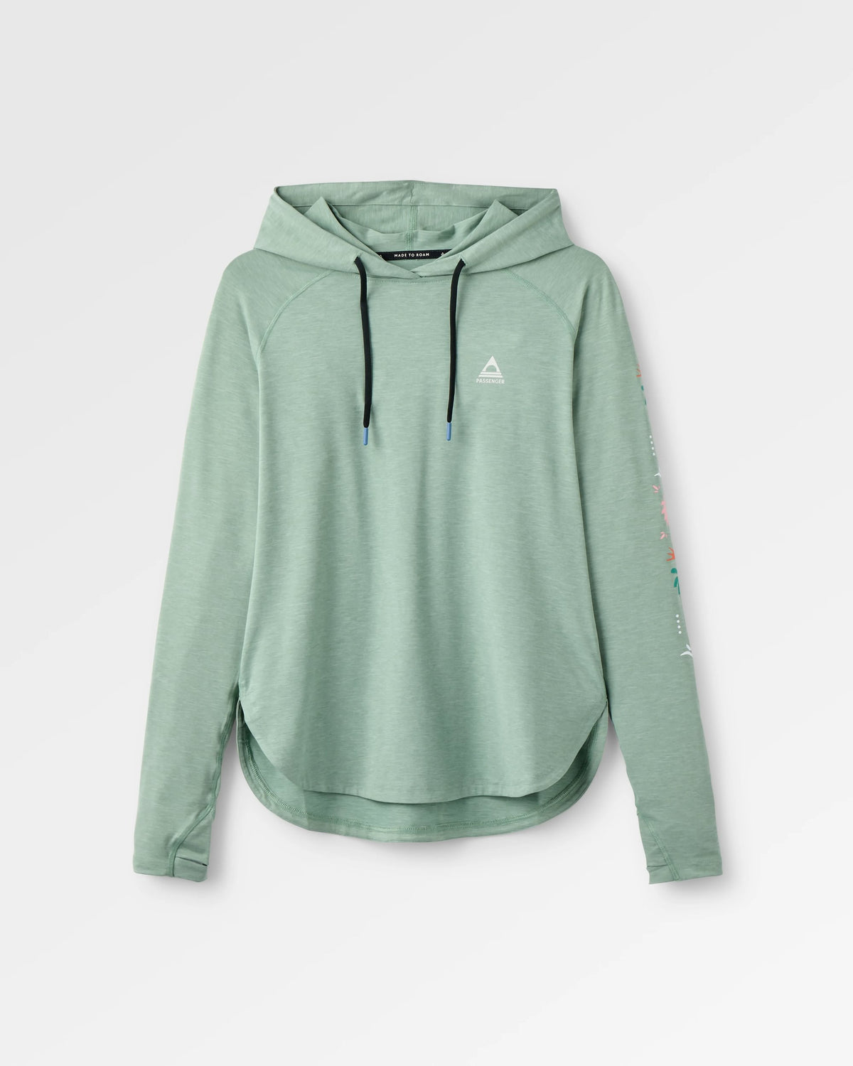 Sunvale Hooded UPF50 LS T-Shirt - Pistachio Marl - Flatlay