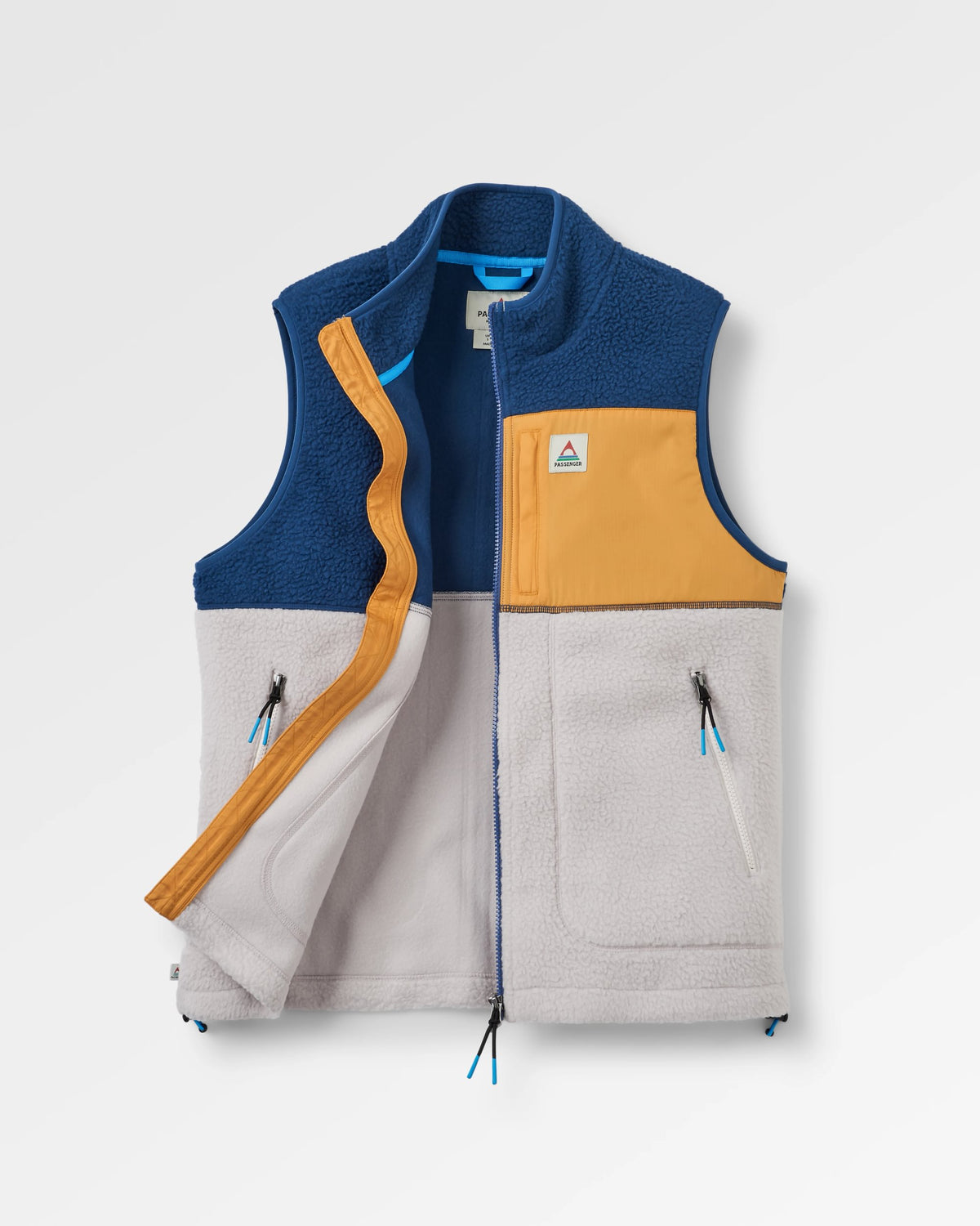 Fairbanks Sherpa Gilet - Dark Denim/Vintage White - Flatlay
