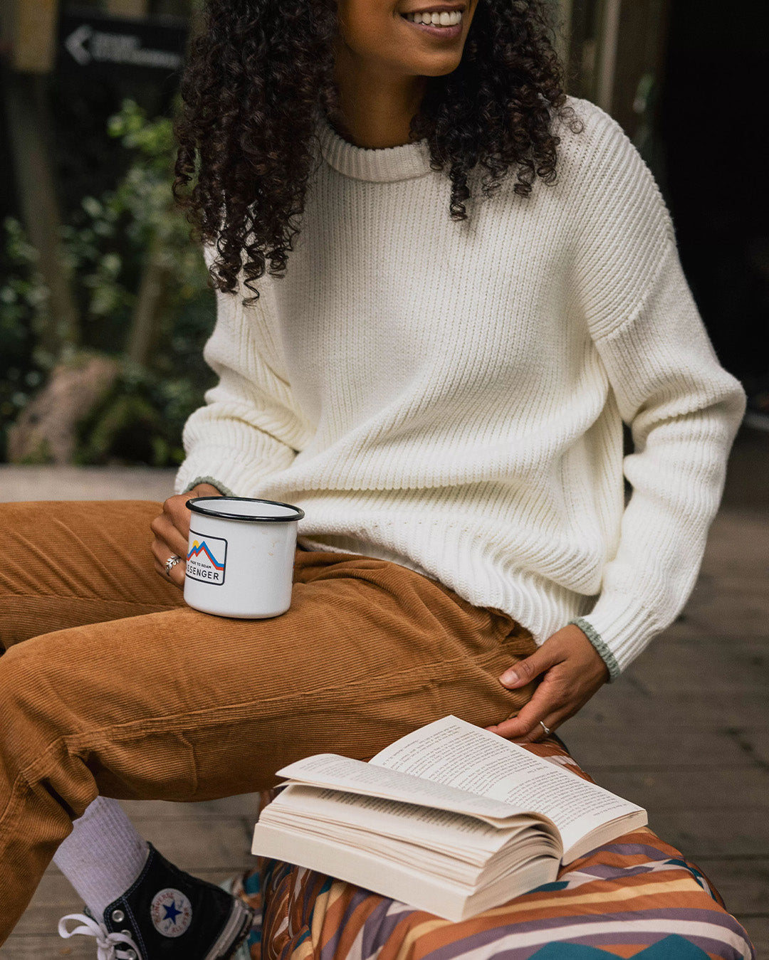 Gondwana Classic Knitted Jumper - Off White - Lifestyle