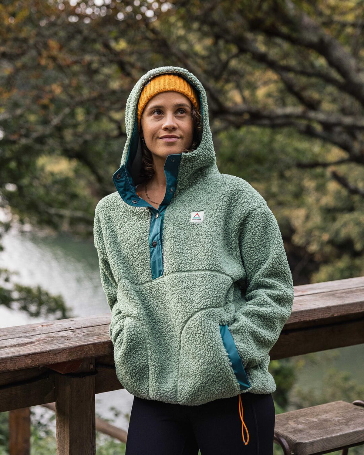 Calla Hooded Polar-Lined Fleece - Pistachio - Lifestyle