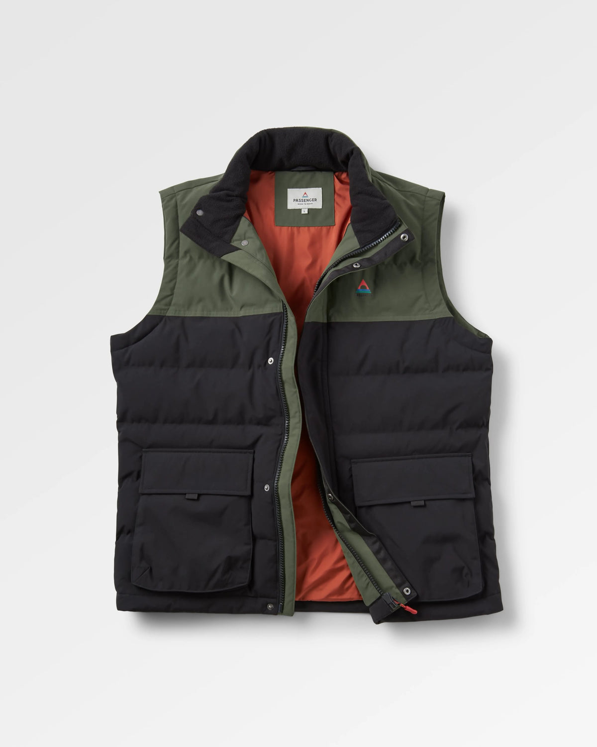 Baltic Insulated Gilet - Black/Khaki - Flatlay