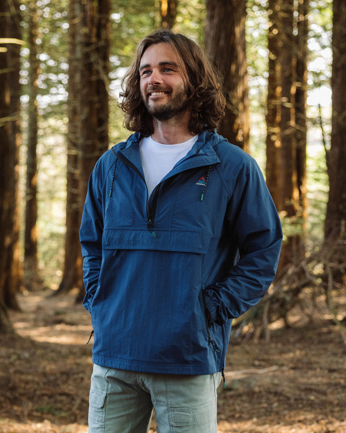 Seek Out Wind Resistant Anorak - Dark Denim - Lifestyle