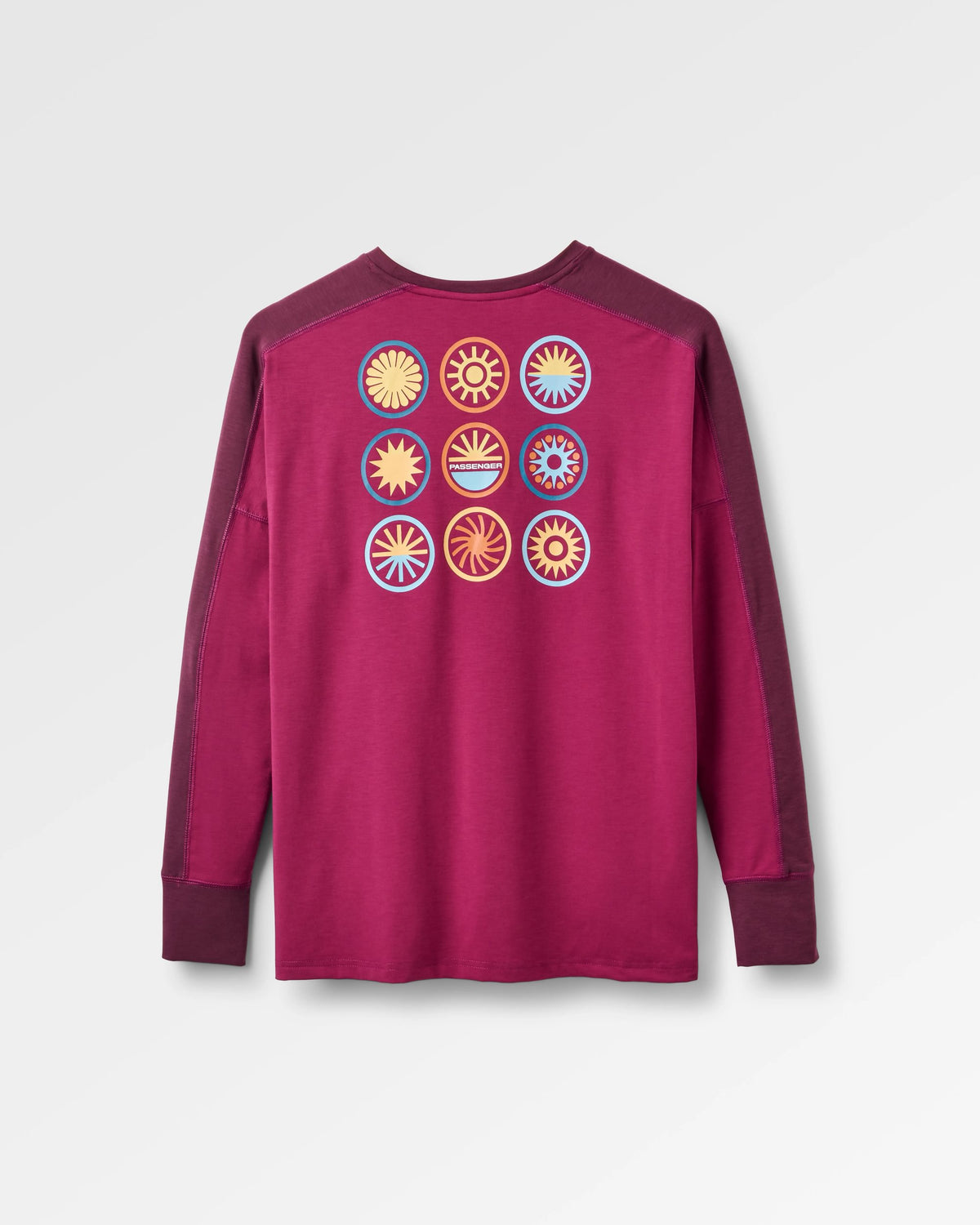 Chase The Light Drirelease® Active LS T-Shirt - Wild Berry - Flatlay