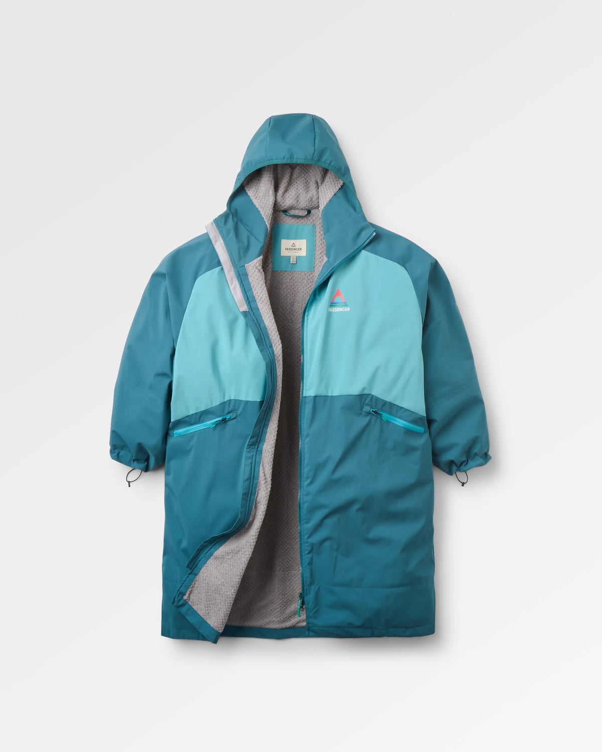 Riptide Packable Changing Robe - Mediterranean/ Ocean Teal - Flatlay