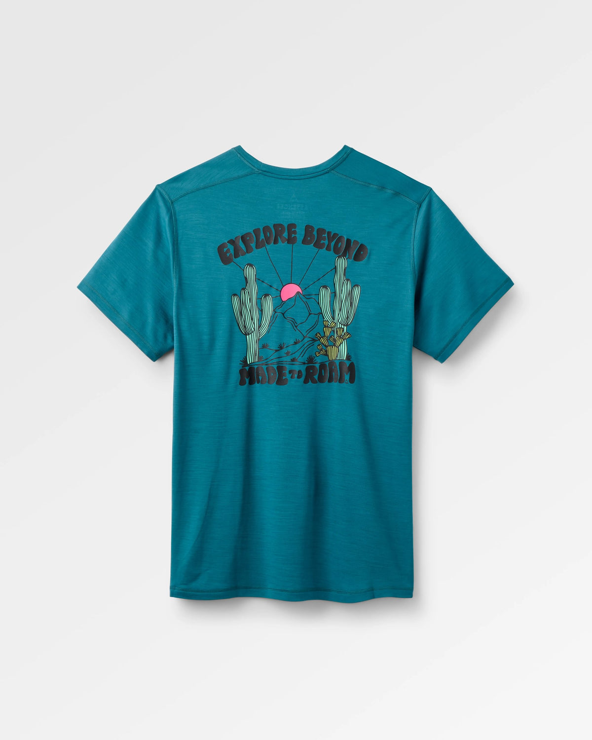 Camp Lost Lightweight Merino Blend T-Shirt - Mediterranean - Flatlay