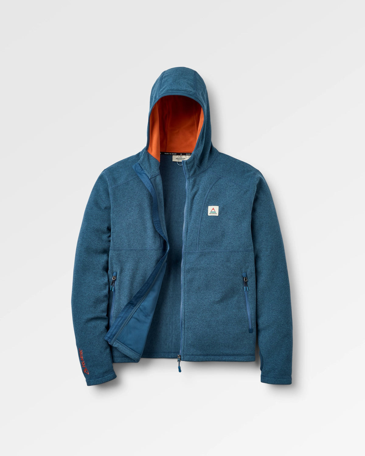 Pinegrove Polartec® Fleece Hoodie - Dark Denim Marl - Flatlay