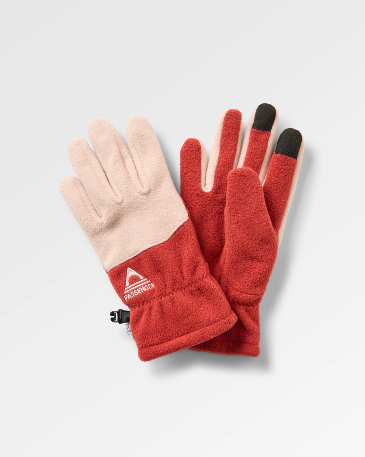 Daytrip Polar Fleece Gloves - Red Ochre/Blush - Flatlay