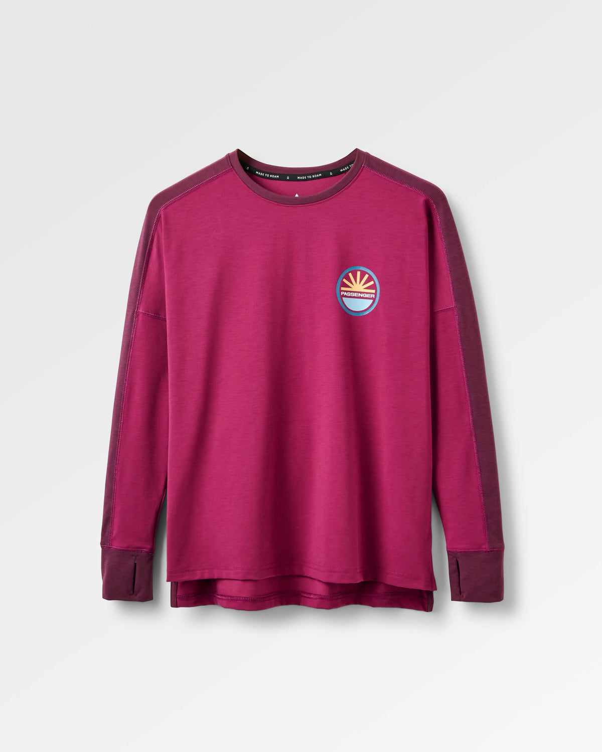 Chase The Light Drirelease® Active LS T-Shirt - Wild Berry - Flatlay