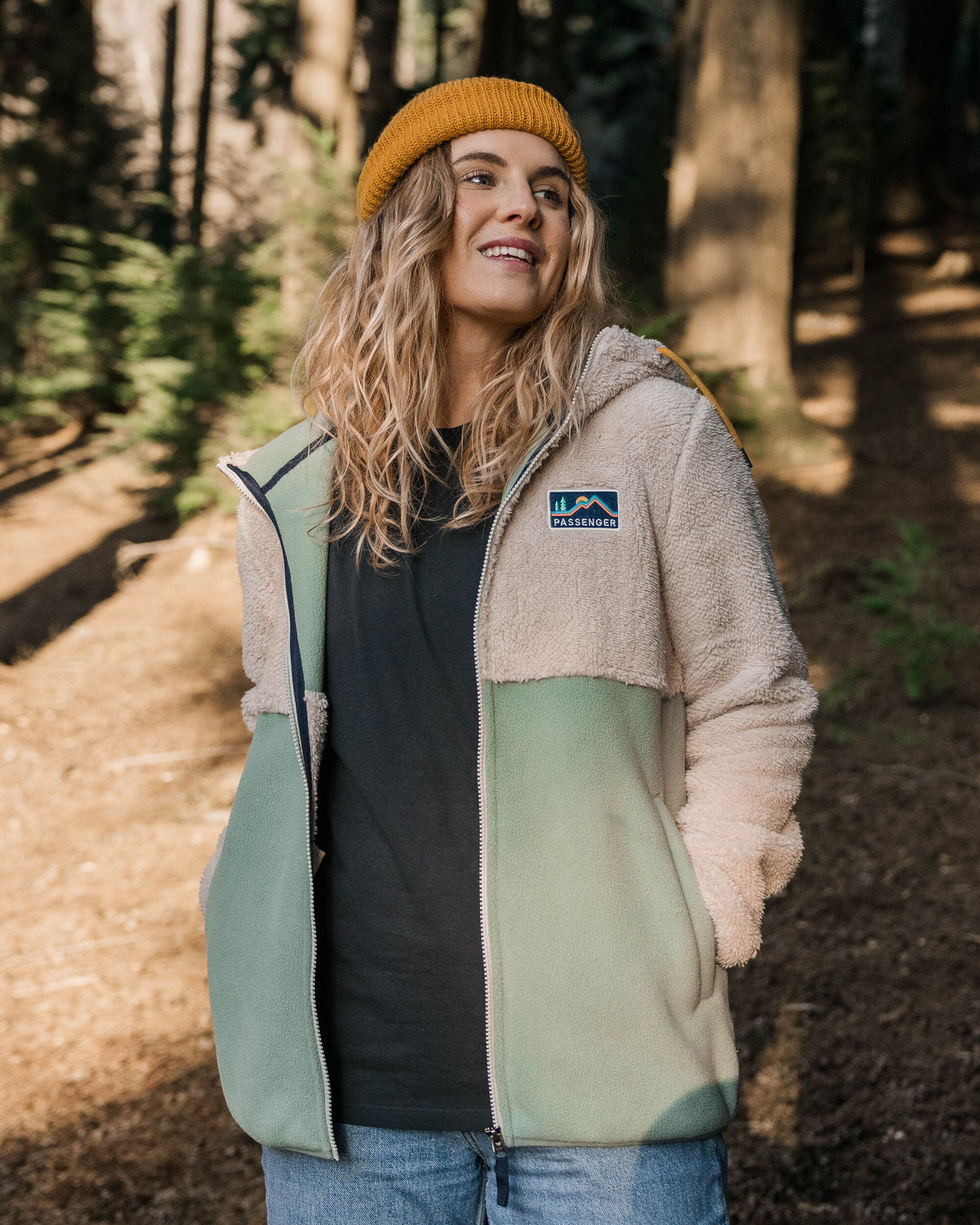 Nestling Polar-Lined Sherpa Fleece - Vintage White - Lifestyle