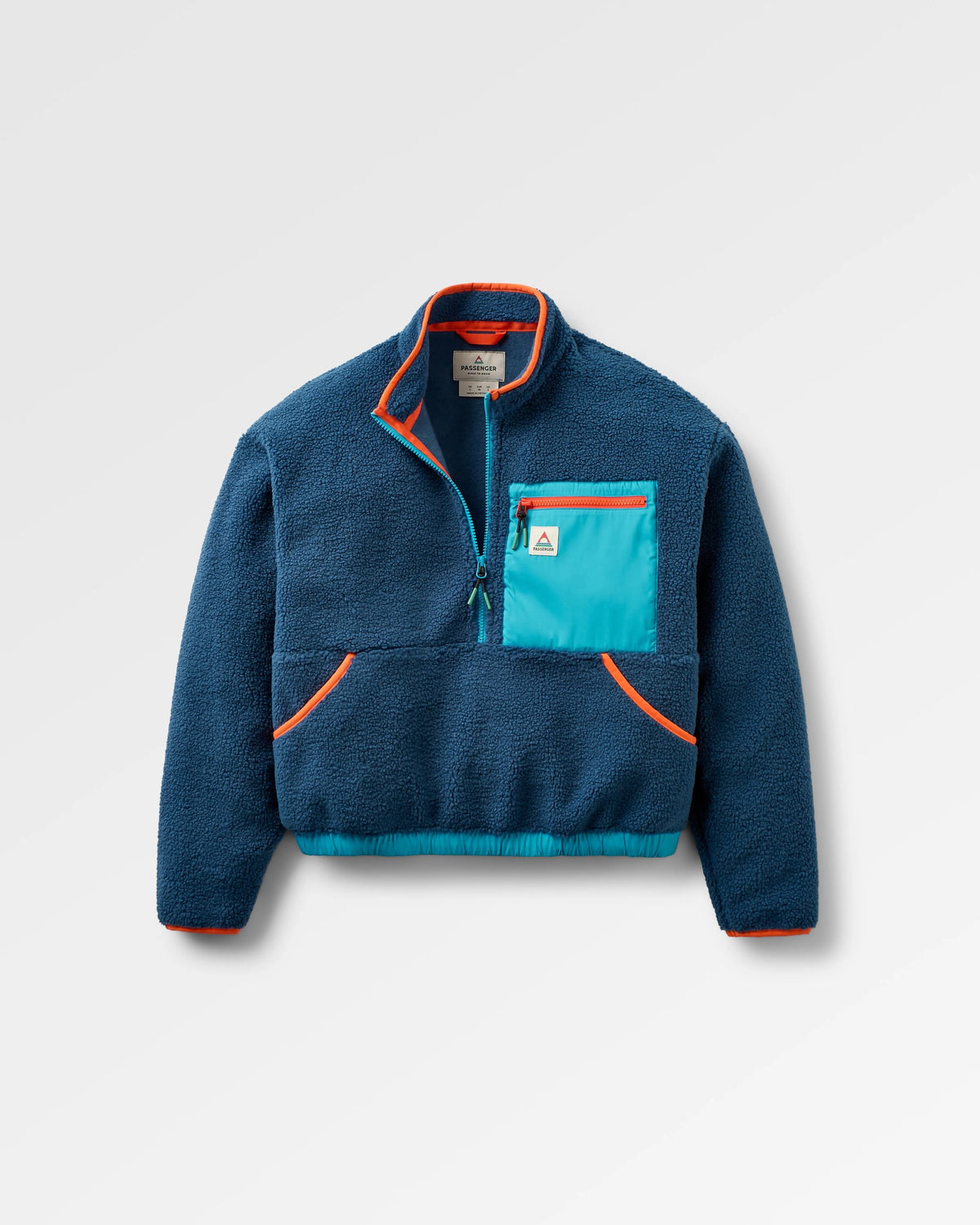 Ravi Sherpa Fleece - Dark Denim - Flatlay