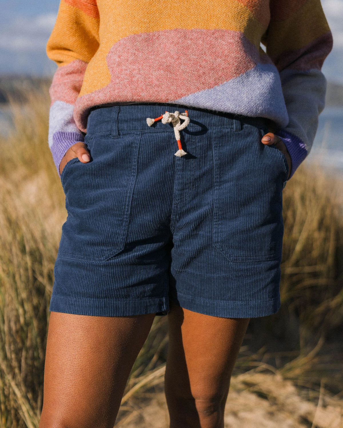 Avian Cord Short - Dark Denim - Lifestyle
