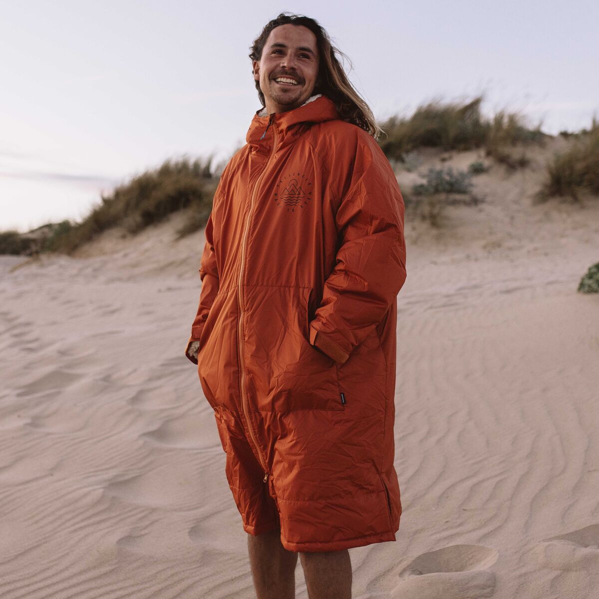 Escapism Sherpa Lined Changing Robe - Rust - Lifestyle - Male