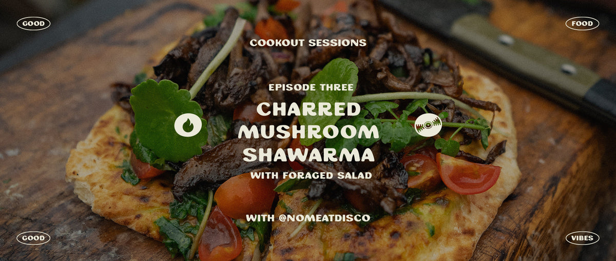 Charred Mushroom Shawarma Recipe header