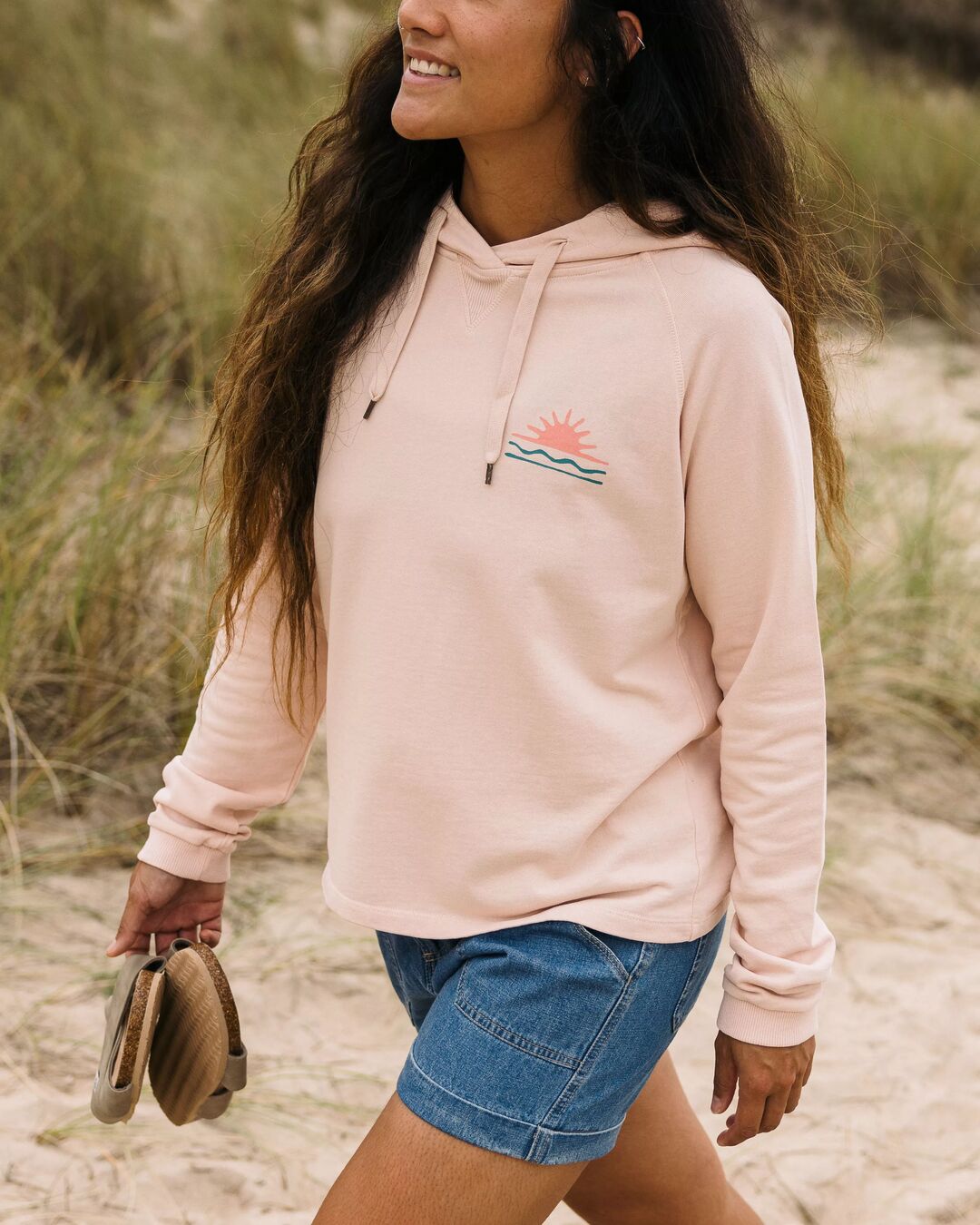 Rolling Slow Hoodie - Peached Pink - Lifestyle