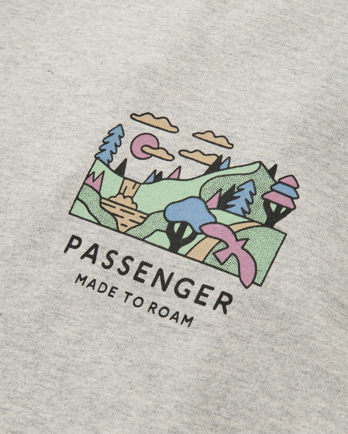 Slower Rhythms Women's Cotton LS T-Shirt - Grey Marl - Flatlay