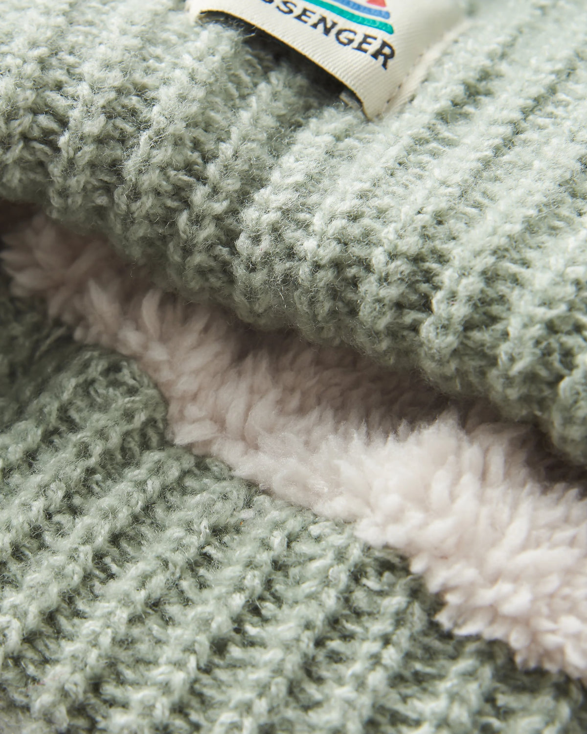 Redwood Fleece Lined Beanie - Pistachio - Flatlay