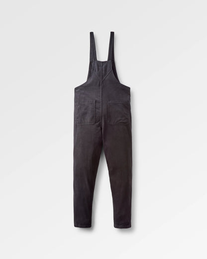 Meadows Cotton Cord Dungarees - Black - Flatlay