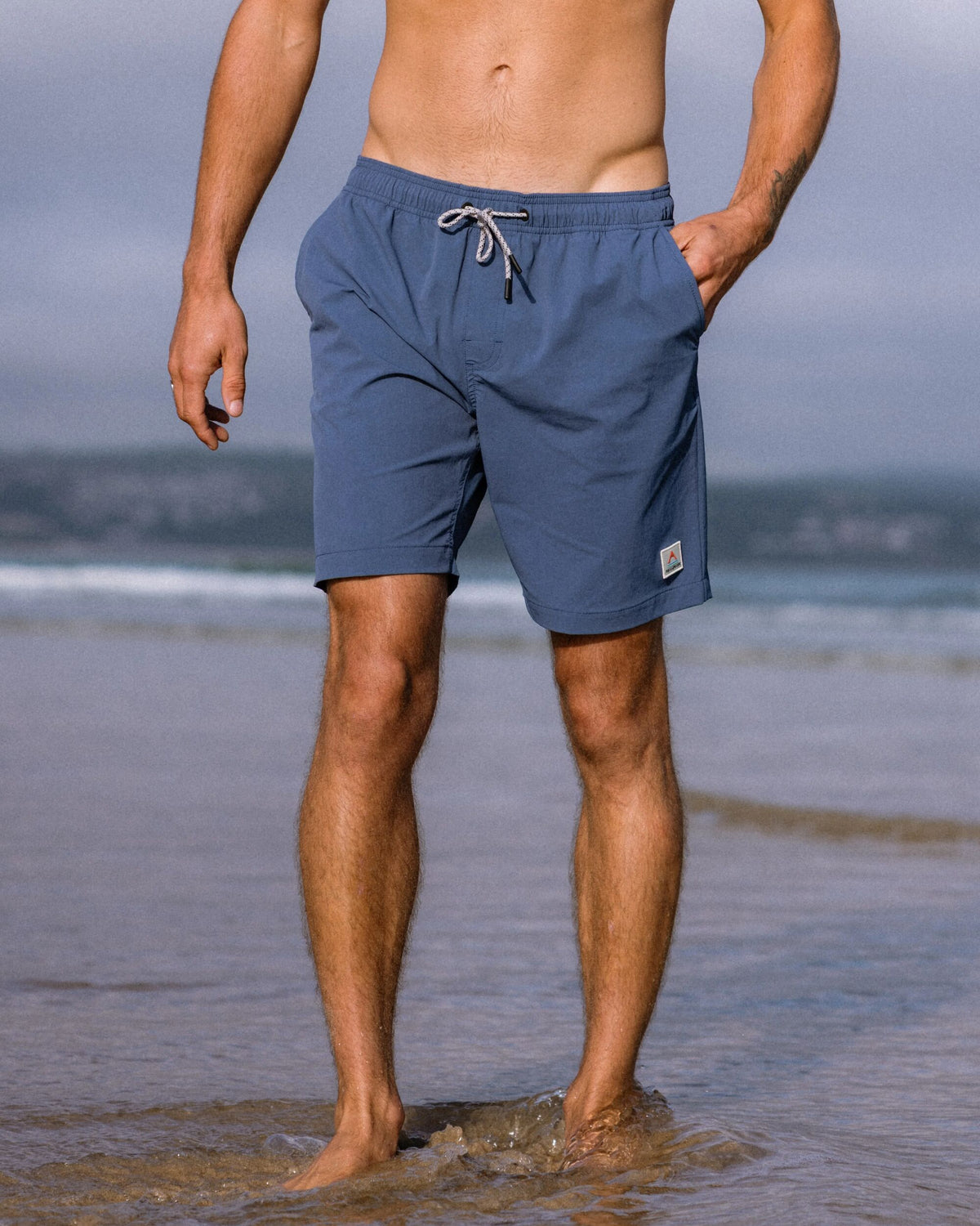 Drifter NetPlus® Lined Beach Short - Dark Denim - Lifestyle