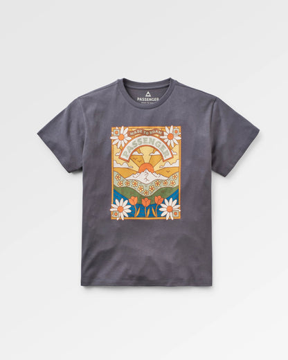 Seasonal Oversized T-Shirt - Charcoal - Flatlay