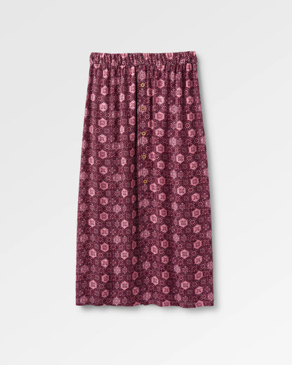 Hannah Skirt - Tile Wine - Flatlay