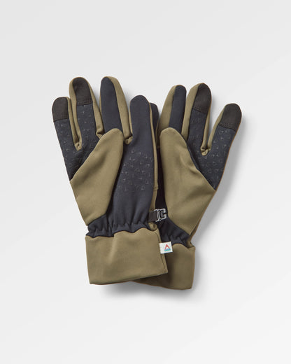 Jacks Touch Screen Gloves - Khaki - Flatlay