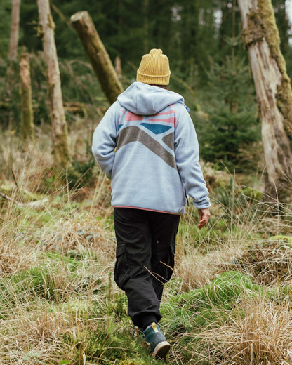 North Coast Vista Full Zip Sherpa Fleece - Blue Fog - Lifestyle