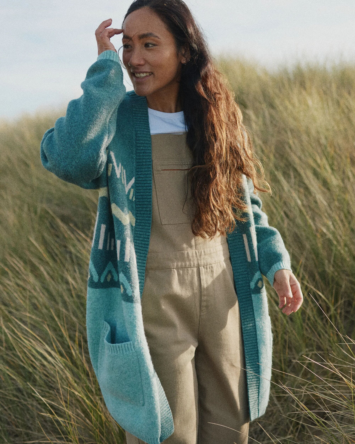 Nettle Knitted Cardigan - Arctic - Lifestyle