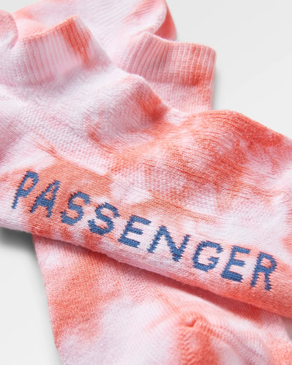 Trainer Socks - Tie Dye Shell Pink - Flatlay