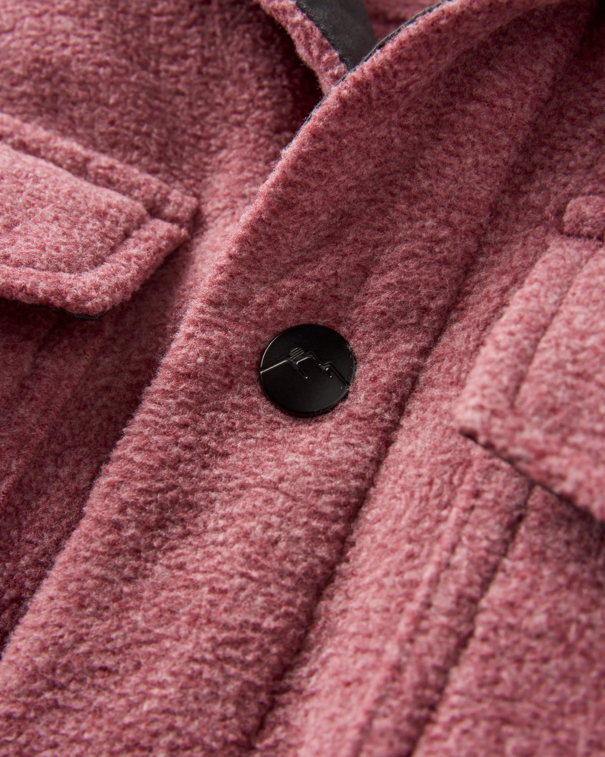 Maple Polar Fleece Shirt - Wine Marl - Flatlay