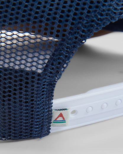 Odyssey Mesh Snapback Cap - Rich Navy/Rubber - Flatlay